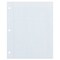 Recycled Filler Paper, White, 3-Hole Punched, 9/32" Ruled w/ Margin 8-1/2" x 11", 500 Sheets